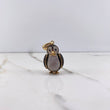 Pendant Penguin 11.75gr / 3.9cm / Black White Zircons Yellow Gold $