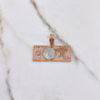 Pendant 100 Dollars 8.8gr / 3.8cm / White Zircons Two-tone White Rose Gold &