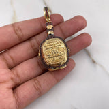 Pendant Buchanan's Bottle 20.8gr / 4.7cm / Orange Zircons Yellow Gold &