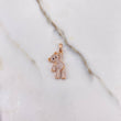 Pendant Bear 3gr / 2.5cm / White Zircons Rose Gold $