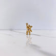 Pendant Bear 2gr / 2.2cm / Purple Green Zircons Yellow Gold &