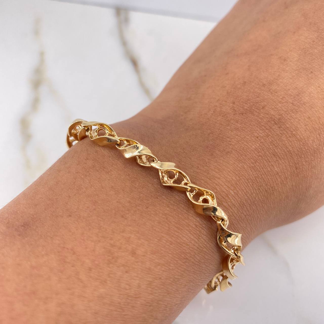 Bracelet Spiral Eyes 11.6gr / 18cm / Yellow Gold &