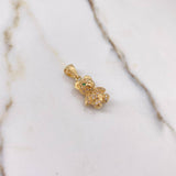 Dije Oso 3.55gr / 2.4cm / Circones Verdes Blancos Oro Amarillo &