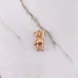 Pendant Bear 4.55gr / 2.5cm / White Zircons Rose Gold $