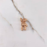 Pendant Bear 4.55gr / 2.5cm / White Zircons Rose Gold $