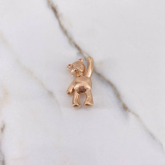 Pendant Bear 7.4gr / 3cm / White Zircons Rose Gold $