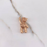 Pendant Bear 7.4gr / 3cm / White Zircons Rose Gold $