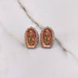 Stud Earrings Virgin Guadalupe 8.25gr / Fuchsia Green White Zircons Two Golds White Pink (Offer) $