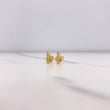 Stud Earrings Fe 0.75gr / White Zircons Yellow Gold $