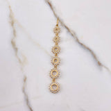 Pendant Sprocket 3.45gr / 7.5cm / White Zircons Yellow Gold $