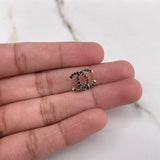 Pendant CC 0.8gr / 1cm / Black Zirconia Yellow Gold $
