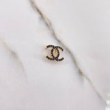Pendant CC 0.8gr / 1cm / Black Zirconia Yellow Gold $