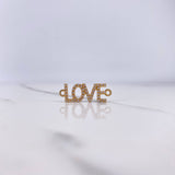 Charm Love 1.25gr / 2.8cm / White Zircons Yellow Gold $