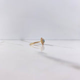 Lotus Flower Ring 2.25gr / Size 5 1/2 / Colored Zircons Yellow Gold !