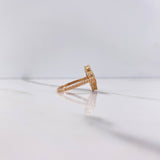 Anillo Trebol  4.25gr / T8 / Nacar Blanco Oro Rosa Nac.Esp. &