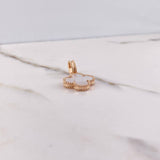 Dije Trebol 3.7gr / 2.7cm / Nacar Blanco Oro Rosa &