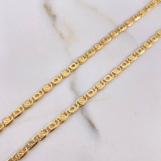 Cadena Garibaldi Plana 12.65g / 20 in / 4mm Oro Amarillo +3 $