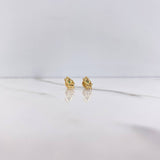 Stud Earrings Bambi 0.7gr / Circon Green Yellow Gold $