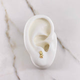 Stud Earrings Bambi 0.7gr / Circon Green Yellow Gold $