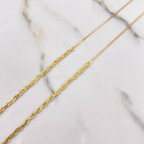Cadena Rumana 2.9gr / 45cm / 3mm Trenzada Oro Amarillo +3 $
