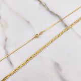 Cadena Rumana 2.9gr / 45cm / 3mm Trenzada Oro Amarillo +3 $