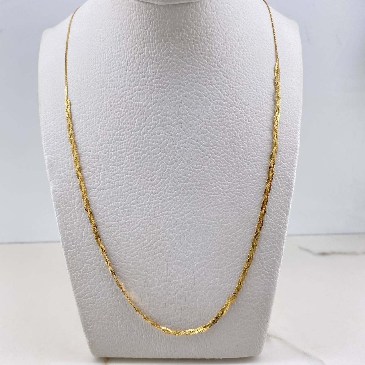 Cadena Rumana 2.9gr / 45cm / 3mm Trenzada Oro Amarillo +3 $