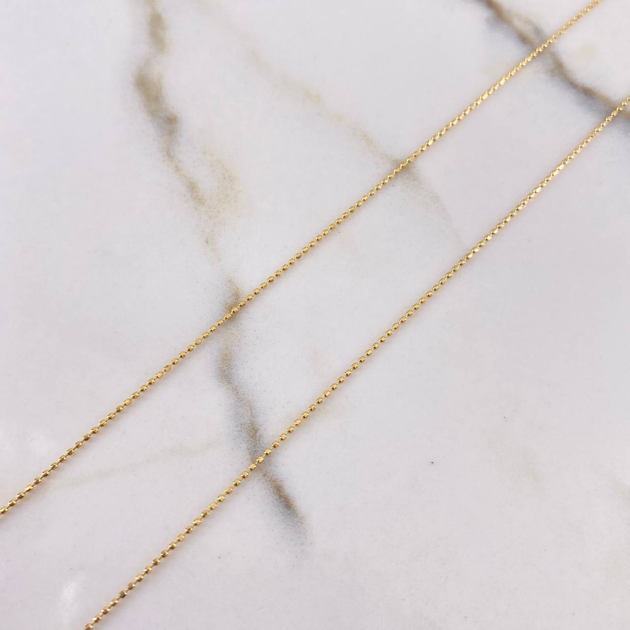 Military Chain 2.25gr / 50cm / 0.7mm Diamond Cut Yellow Gold +3 $