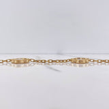 Ankle bracelet Classic Link Clover 15gr / 26cm / White Pearl Yellow Gold $