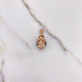 Pendant Penguin 3.75gr / 2.7cm / Black and White Zircons Two Golds White Rose $