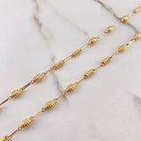 Rustic Chain Granada 8.75gr / 65cm / 5mm Barrel Yellow Gold &
