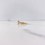 Heart Silhouette Ring 1.75gr / Size 5 3/4 / White Zircons Yellow Gold &