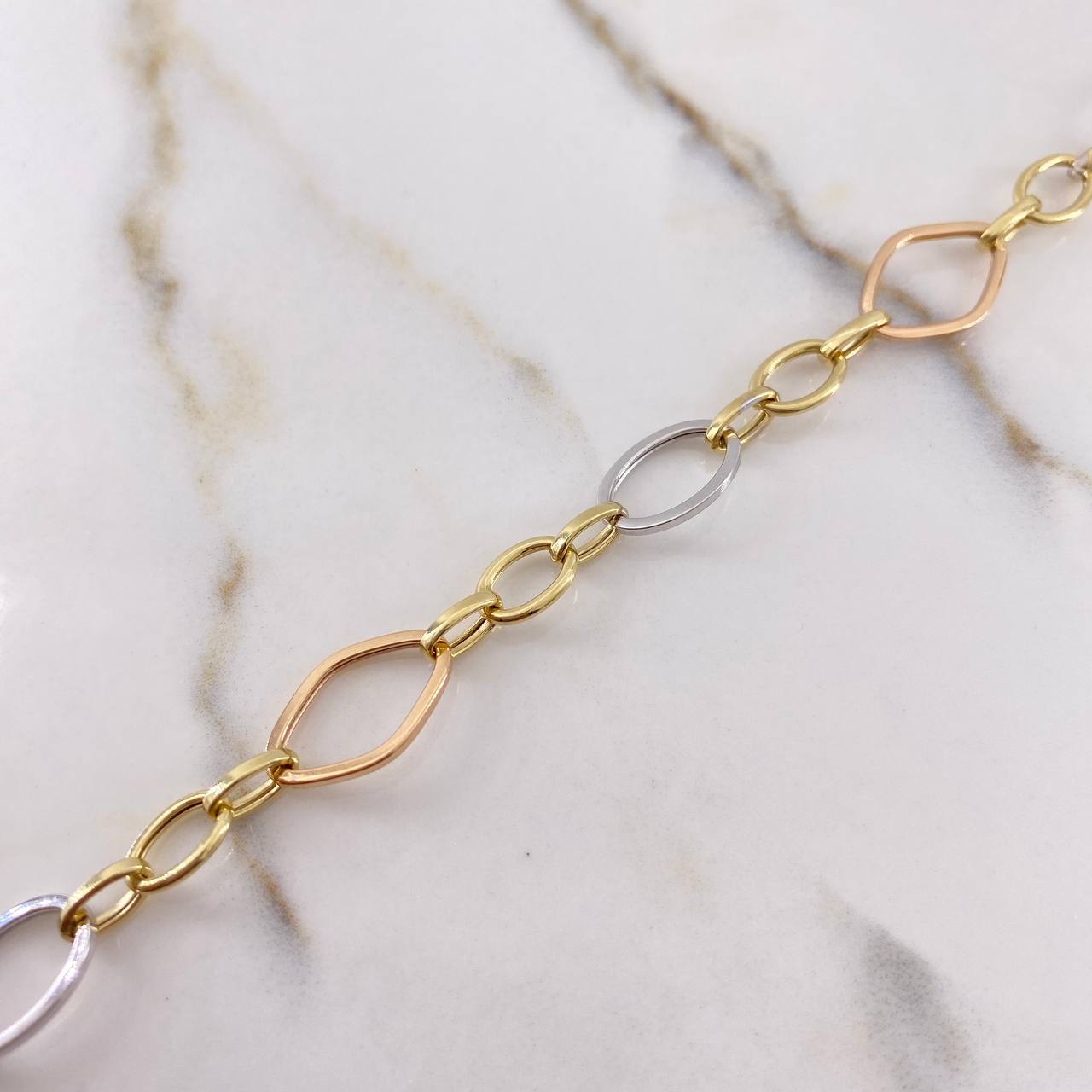 Bracelet Gitana 4.25gr / 20cm / Earrings / Three Golds +3 &