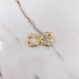 Hoop Earrings Cece 2.65gr / 2cm / Twisted Yellow Gold &