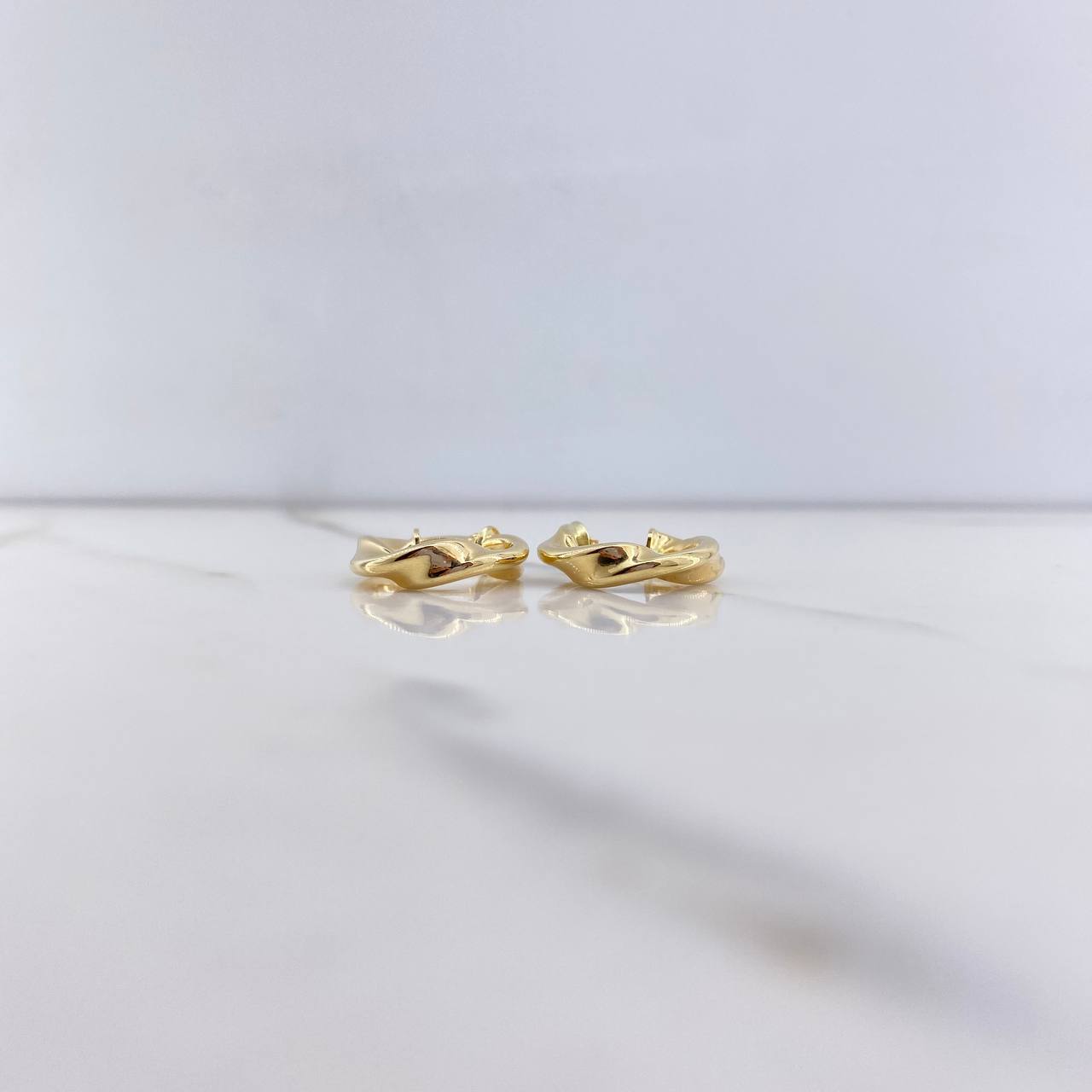 Hoop Earrings Cece 2.65gr / 2cm / Twisted Yellow Gold &