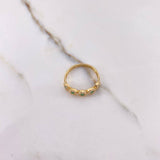 Anillo Churumbela Tupida 2.5gr / T6 3/4 / Circones Verdes Blancos Oro Amarillo &