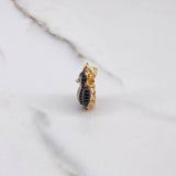 Pendant Penguin 3.5gr / 2.7cm / Black and White Zircons Two Yellows White Gold $