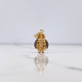 Pendant Penguin 3.5gr / 2.7cm / Black and White Zircons Two Yellows White Gold $