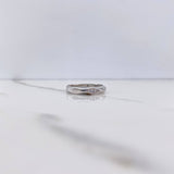 Ring Band Rhombus 2.75gr / Size 6 3/4 / White Zircons White Gold &