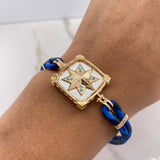 Pulso Brujula 14.4gr / 19cm / Circones Celestes Oro Amarillo &