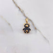Pendant Bear 3.45gr / 2.4cm / Black Brown Zircons Yellow Gold &