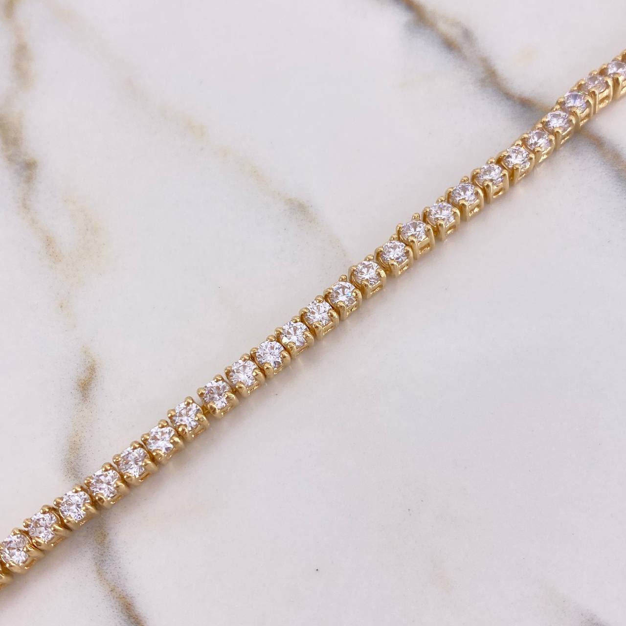 Bracelet Tennis 20gr / 20cm / White Zircons Yellow Gold &