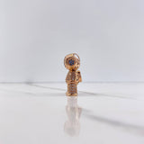 Dije Astronauta 9.65gr / 2.7cm / Circones Azules Blancos Oro Rosa &