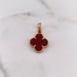 Pendant Clover 3.3gr / 2.6cm / Red Agate Rose Gold $