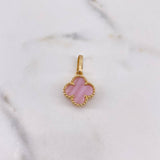 Dije Trebol 2.7gr / 2.5cm / Nacar Rosa Oro Amarillo $