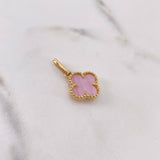 Dije Trebol 2.7gr / 2.5cm / Nacar Rosa Oro Amarillo $