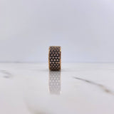 Ring Band Stones 11.7gr / Size 6 1/4 / Black and White Zircons Rose Gold $