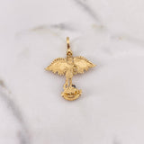 Pendant San Miguel Arcangel 4.6gr / 3.4cm / White Zirconia Two-tone Yellow White Gold $