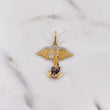 Pendant San Miguel Arcangel 4.6gr / 3.4cm / White Zirconia Two-tone Yellow White Gold $