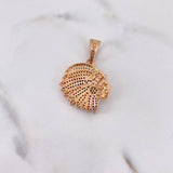 Dije Indio 5.8gr / 3.3cm / Circones Colores Oro Rosa $