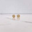 Topos Flor Carita 0.9gr / Circones Blancos Oro Amarillo 18K $